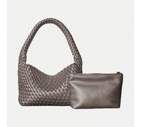 Borsa a mano intrecciata fatta a mano da donna, borsa a tracolla 2 in 1 stile coreano, borsa a tracolla piccola, nuova collezione 2025 PiccoloColoratoPoliuretano