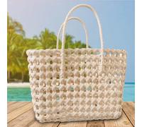 Borsa a mano intrecciata, leggera e alla moda, ideale per l'estate, per