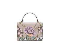 Braccialini - Borsa a mano in pelle con patta fantasia floreale Penelope