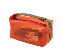 Borsa a mano per articoli da toeletta - borsa a mano tote con cerniera organizer resistente ai tempi | borsa da toilette da viaggio portatile con design confortab, Arancione 1., Se référer au