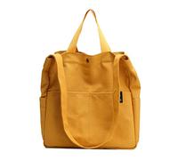 Borsa a mano per il lavoro Borsa di tela robusta Borsa personalizzata per le donne 3/4 Go frizione e catena, Giallo, Taglia unica