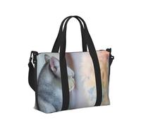 Borsa a mano per laptop da lavoro, gatto guarda allo specchio, borsa da palestra per donne e uomini, borsa da viaggio incrociata per oggetti personali, borse da viaggio per donne