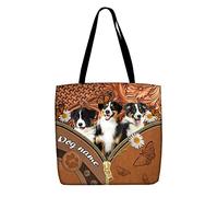 Borsa A Mano Personalized Australian Shepherd Pieghevole Borsa Donna Resistente Borse Tote Donna Per Tutti I Giorni Fitness Viaggi