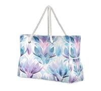 Borsa a mano resistente a foglie morbide colorate da donna, con tasche laterali, borsa per oggetti personali con tasche con cerniera