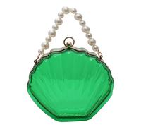 Borsa a mano trasparente alla moda per le donne trasparente messaggeri borsa a forma di conchiglia perline catena crossbody donna spalla trasparente guscio acrilico borsa borsa perline catena