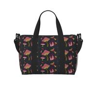 Borsa a mano versatile con stampa a fungo per uomo e donna, leggera, alla moda, per fine settimana, viaggi, palestra, impermeabile