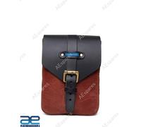 Borsa a marsupio serbatoio carburante magnetica in pelle ciliegia per BSA Tri...