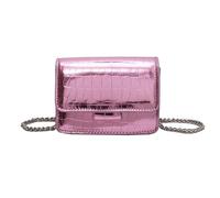 Borsa A Messaggeri Di Grande Capacità PU in Pelle Crossbody for Women Square Borse Con Cinghia Catena, Sera E Borsetta Quotidiana,Pink1