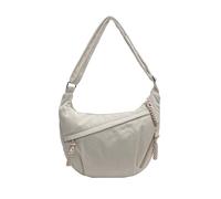 Borsa a mezza luna, da donna, in cotone, a mezza luna, con tracolla regolabile, casual, mezza luna, da donna, in tinta unita, portatile, per lavoro, uso quotidiano, a