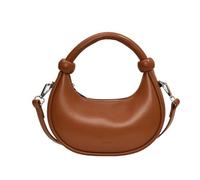 Borsa a mezza luna da donna in stile coreano Borsa a tracolla in pelle PU Borsa a tracolla Piccola borsa Shopping Incontri Donna Spalla Mezza Luna Semplice Crossbody Pelle PU, Marrone