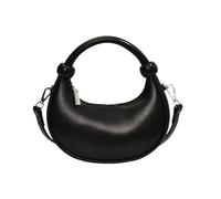 Borsa a mezza luna da donna in stile coreano Messaggeri a tracolla in pelle PU Piccola borsa Shopping Incontri Donne Stili coreani Tracolla in pelle PU Messenger, Nero , One Size