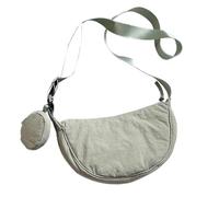 Borsa a mezza luna piccola in nylon, borsa a mezza luna a tracolla Borse, verde, Se référer au descriptif
