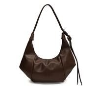 Borsa a mezzaluna for donne borse for gnocchi a cinghia regolabile PU in pelle Solid Color Handbag Crush Casina for viaggi di lavoro (marrone)