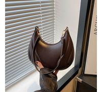 Borsa a mezzaluna mini di , 1 pezzo, decorazione in rilievo di colore unito, materiale in PU, borsa a spalla elegante e portatile con cerniera, adatta per ragazze per viaggi e uso quotidiano Poliureta