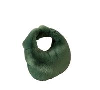 Borsa a mezzaluna piccola da donna, calda, in peluche, polso, for, alla moda, con manico corto, carina, portamonete(Green)