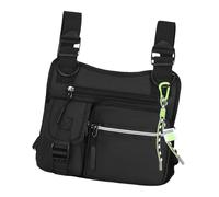 Borsa a Petto da Uomo | Pacchetto Petto per l'escursionismo, Gilet leggero Multifunzionale Principale a C con Custodia Design Confortevole Tagliato 3D per Allenamento Moto Sport Palestra, Nero , Se
