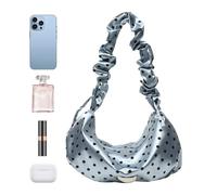 Borsa A Pois A Forma Di Raviolo Con Zip, Grande Capacità, Multitasche E