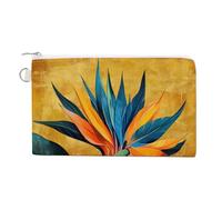 Borsa a portafoglio in tela, portamonete vintage con stampa floreale con uccellino del paradiso, borsa per cambio cerniera, piccola borsa cosmetica