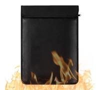 Borsa a prova di fuoco, borsa per documenti di archiviazione sicura e resistente all'acqua, borsa per documenti importanti, organizer per documenti, chiusura lampo, chiusura a scatto, custodia per