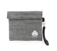 Borsa a prova di odore, piccola 17,8 x 15,2 cm, sacchetti inodore e inodore, elimina odori, odori e odori in un sacchetto ermetico foderato in carbonio, contenitore inodore con divisore in rete