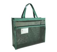 Borsa a rete A3 per lavori artistici, in rete, organizer per oggetti artistici, custodia trasparente con manico e chiusura lampo, organizer per utensili da disegno, verde, vedi descrizione, Cartella