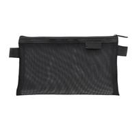 Borsa a rete con cerniera- Borse per bambini con chiusura a cerniera | Borsa a rete con cerniera per documenti | Organizer di grande capacità per scuole, ragazzi, ragazze, Nero , 20.5x12cm, Vedere la