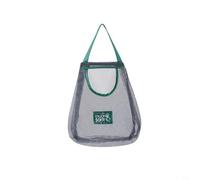 Borsa a rete da appendere alla parete della cucina in cotone e lino per conservare frutta e verdura con circolazione dell'aria (clausole lunghe)