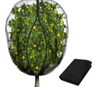 Borsa a rete da giardino, copertura protettiva per piante con coulisse con cerniera, ultra fine a 60 rete, per alberi da frutto, verdura, mirtilli, cespugli, agrumi, alberi da fiore (2 x 2,4 m)