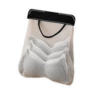 Borsa a rete da parete, organizzatore busta da cucina, tasca per dispenser per staffa di montaggio a parete in rete, cremagliera portaoggetti senza di perforazione, gancio per porta per