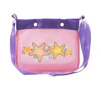 Borsa a rete in nylon traspirante per bambini, a prova di sabbia, con doppie fibbie sicure, ideale per la spiaggia, ideale per raccogliere conchiglie e gite in spiaggia in famiglia