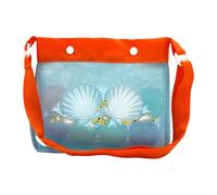 Borsa a rete in nylon traspirante per bambini, a prova di sabbia, con doppie fibbie sicure, ideale per la spiaggia, ideale per raccogliere conchiglie e gite in spiaggia in famiglia