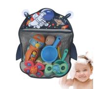 Borsa a rete organizer per giocattoli da bagno per bambini, grande apertura per giocattoli da bagno, capacità antimuffa, organizer per giocattoli da bagno per bambini, cestino multiuso per doccia ad