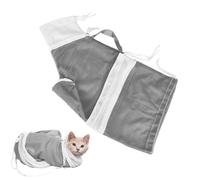Borsa a rete per gatti borsa doccia per gatti con supporto multifunzionale, lettiera traspirante, trousse per gatti con design regolabile e allentato per il bagno e