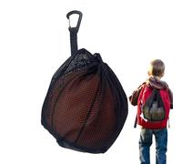 Borsa a rete per pallacanestro, grande capacità, con chiusura a coulisse, leggera e resistente, perfetta per palloni da calcio, pallavolo, comoda per il trasporto