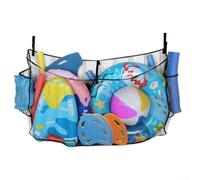 Borsa a rete rinforzata per accessori da piscina con ottimizzazione del flusso d'aria e base in tessuto di distribuzione del carico