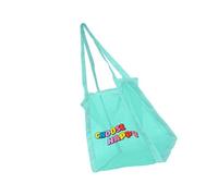 Borsa a rete riutilizzabile a prova di sabbia per raccogliere texture in nylon per spiaggia e viaggi all'aperto Spiaggia essenziale della maglia per la raccolta delle conchiglie