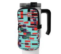 Borsa a righe con combinazione di accessori per bottiglia sportiva, con tracolla per cellulare, per passeggiate, escursioni e palestra, Nero , S, Porta biglietti da visita