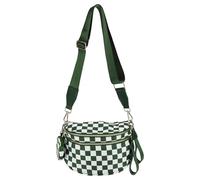 Borsa a scaccola a scacchi sacca for traversa for le donne for le donne lavorano quotidianamente (verde)