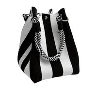 Borsa A Secchiello All'Uncinetto A Righe