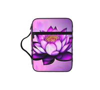 Borsa a secchiello con manici per studiare la Bibbia con motivo di loto, impermeabile, per viaggi in chiesa, portapenne, tablet, diario