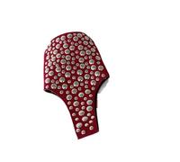 Borsa a secchiello con rivetti in stile punk, borsa a tracolla versatile alla moda, borsa a mano in pelle con design di nicchia, borsa da donna con rivetti alla moda(Burgundy)
