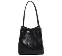 Borsa a secchiello da donna in argento con tracolla in pelle PU all-matching stile coreano sotto le ascelle per tutti i giorni in pelle PU spalla tendenza secchio ascella stili coreani ascelle, Nero