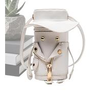 Borsa a secchiello da donna, piccola borsa a tracolla, in pelle PU, alla moda, per donne, ragazze, sposa, viaggi, sport, campeggio, sera, matrimoni, feste di fine anno, bianco, Refer to description