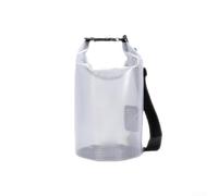 Borsa a secchiello impermeabile portatile, pieghevole con grande capacità per rafting, nuoto, tracciamento del fiume e avventure all'aperto, design a rete semitrasparente, leggero (5 L)