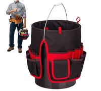 Borsa a secchiello per attrezzi, organizer per attrezzi da giardino con tasche multiple | Organizer impermeabile per attrezzi da giardino per cacciaviti, livelle, pinze, schra