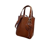 Borsa a secchiello , portamonete a secchiello portatile in poliuretano, borsa da lavoro da donna, borsa a tracolla Hobo, borsa casual per shopping all'aperto e lavoro, marrone, Consulte la