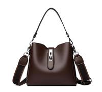 Borsa a secchio, alla moda, vintage, in pelle, spaziosa borsa per il trasporto con portamonete e tracolla per compleanno, Natale, regalo per la mamma, caffè, descrizione