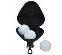 Borsa a sfera da golf Pouche - PU Hard Shell con chiusura lampo Classica | La custodia a sfera portatile contiene 3 palline da tasca per lavavetri integrata e carabiner per un facile trasporto