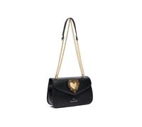 Braccialini Baroque Borsa a spalla in similpelle di colore bordeaux, con spallaccio regolabile portabile anche a tracolla. Il cuore gioiello dorato, ispirato allo stile barocco, dona un tocco