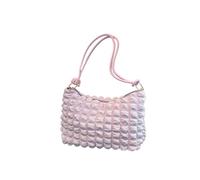 Borsa a spalla Borsa in tela antirughe for donna, borsa a tracolla casual, trapuntata sotto le ascelle, a, a nuvola(Purple)